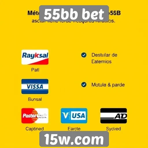 Métodos de pagamento aceitos no 55bb bet